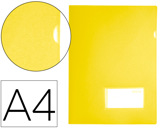 Pasta dossier liderpapel em L modelo 921-aa4polipropileno 180 microns amarelo fluor opaco 20 folhas