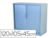 Armario metalico rocada duas portas tipo persiana inclui duas prateleira serie store 120x105x45 cm