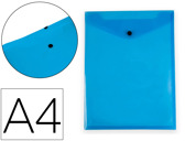 Pasta liderpapel dossier com mola polipropileno din a4 formato vertical com fole azul translucido