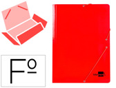 Pasta liderpapel de elasticos folio 3 abas cartao plastificado cor vermelho