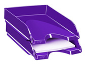 Tabuleiro de secretaria cep plastico violeta 257x348x66 mm