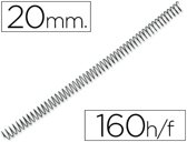 Espiral metálico q-connect 56 4:1 20mm 1,2mm caixa de 100 unidades.