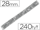 Espiral metálico q-connect 56 4:1 28mm 1,2mm caixa de 50 unidades.