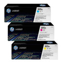 Toner Original HP 305A HP LaserJet Pro 300/ 400/ 475 (CF370AM) Pack Azul+Amarelo+Magenta