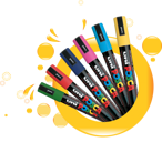 UNI MITSUBISHI Pencil POSCA Marcadores PC-5M9 amarelo