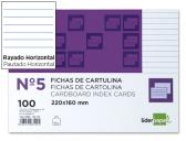 FICHAS EM CARTOLINA, EMB. COM 100, 160X220 MM, PAUTADO