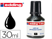 Tinta recarga para marcador Edding T-25 preto -frasco de 30 ml
