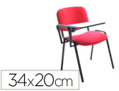 Apoio para cadeira rocada lado direito em pvc 34x20 cm cor preto