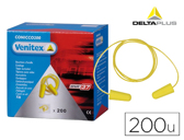 Protector auditivo delta plus conico com cordao caixa 200 pares.
