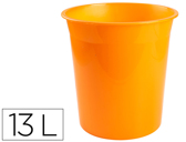 Cesto plastico q-connect laranja translucido 13 litros