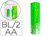 Pilha q-connect AA alcalina aa 2600 mah recarregavel blister de 2 unidades