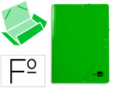 Pasta liderpapel de elasticos folio 3 abas cartao plastificado cor verde
