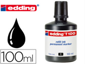 Tinta Recarga para marcador Edding T-100 preto frasco de 100 ml