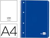 CADERNO ESPIRAL LIDERPAPEL CAPA AZUL 80 FLS.A4 LISO