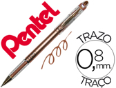 Esferográfica roller metalica pentel bg 208 bronze 0,4 mm ideal para papel e madeira suave secagem rápida. 48619
