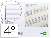 Caderno de musica liderpapel pentagrama pautado 2,5mm quarto 20 folhas 10g/m2