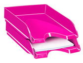 Tabuleiro de secretaria cep plastico rosa 257x348x66 mm