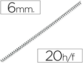 Espiral metalico Q-Connect 56 4:1 6mm 1mm caixa de 200 unidades.