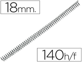 Espiral metálico q-connect 56 4:1 18mm 1,2mm caixa de 100 unidades.