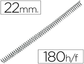 Espiral metálico q-connect 56 4:1 22mm 1,2mm caixa de 100 unidades.