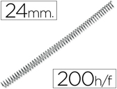 Espiral metálico q-connect 56 4:1 24mm 1,2mm caixa de 100 unidades.