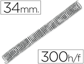 Espiral metálico q-connect 56 4:1 34mm 1,2mm caixa de 25 unidades.