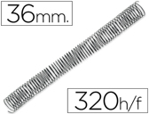 Espiral metálico q-connect 56 4:1 36mm 1,2mm caixa de 25 unidades.