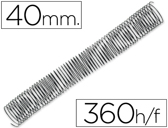 Espiral metálico q-connect 56 4:1 40mm 1,2mm caixa de 25 unidades.