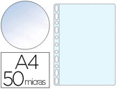 Bolsa catalogo q-connect din a4 50 microns cristal bolsa de 10 unidades