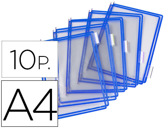Bolsa para porta catalogo tarifold din a4 com pivots azul pack de 10 unidades