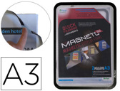 Marco porta anuncios tarifold magnetico din A3 com 4 bandas magneticas pack de 2 unidades