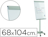 Quadro branco Rocada para conferencias metálico magnético com rodas 68x104 cm.