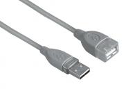 CABO USB TIPO A-A EXTENSION CINZA 1,8MTS