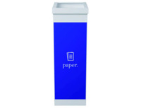Contentor paperflow 60 litros para reciclagem com tampa poliestireno para papeis 76x36,3x26,3 cm