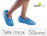 Protecção para calçado delta plus polietileno azul tamanho unico caixa de 50 pares
