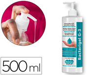 Locao gel hidroalcoolico higienizante de maos com dispensador dosificador frasco de 500 ml