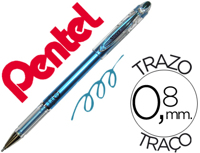 Esferográfica roller metalica pentel bg 208 azul 0,4 mm ideal para papel e madeira suave secagem rápida 48617