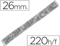 Espiral metalico q-connect 56 4:1 26mm 1,2mm caixa de 50 unidades.