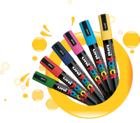 UNI MITSUBISHI Pencil POSCA Marcadores PC-5M9 amarelo